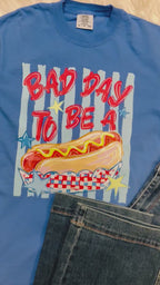 Women’s Blue Bad Day To Be A Hot Dog Graphic Tee