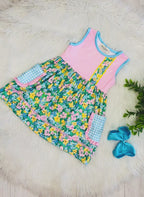 Girl’s Little Blossoms Floral Dress with Pockets