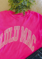 Women’s Neon Pink Polka Dot LuLu Mac Tee