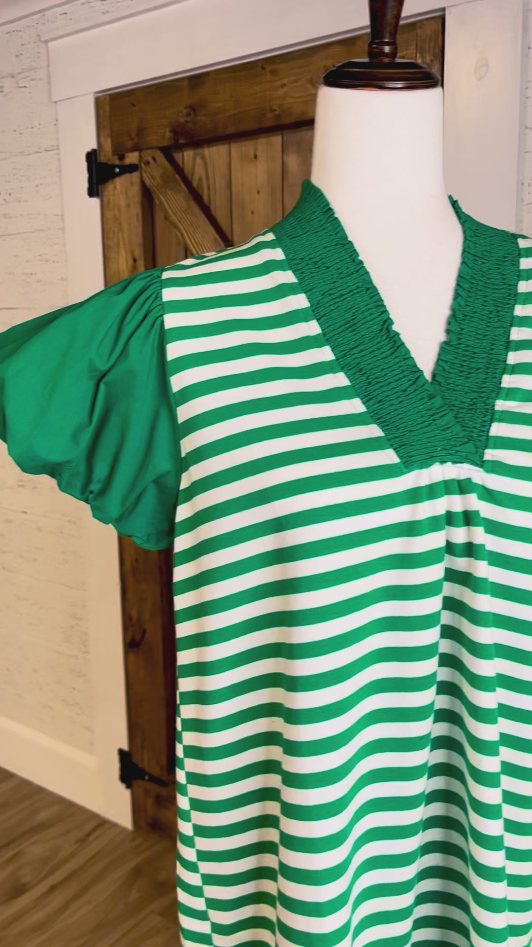 Women’s Umgee Kelly Green Stripped dress