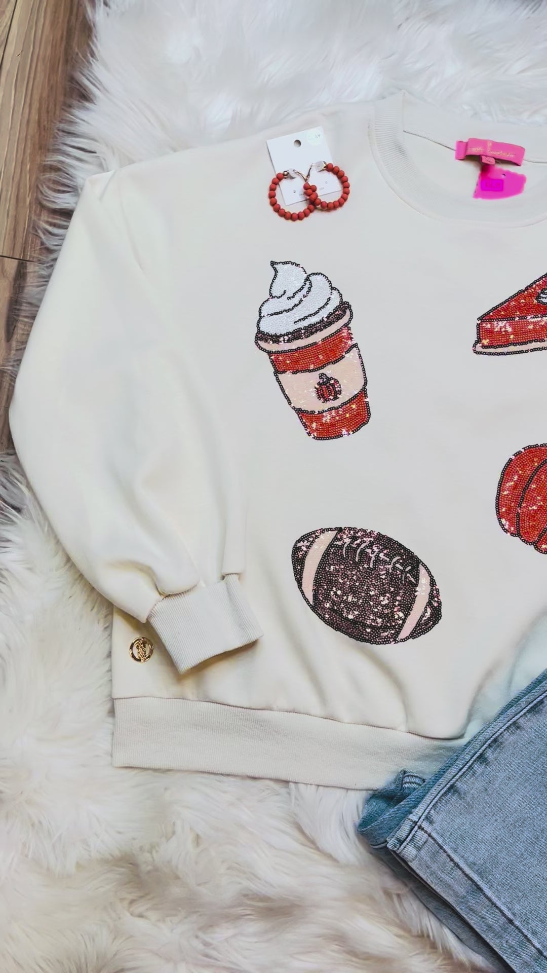 Women’s Simply Southern Fall Sequins Crewneck