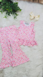 Girl’s Pink and Coral Pant Set