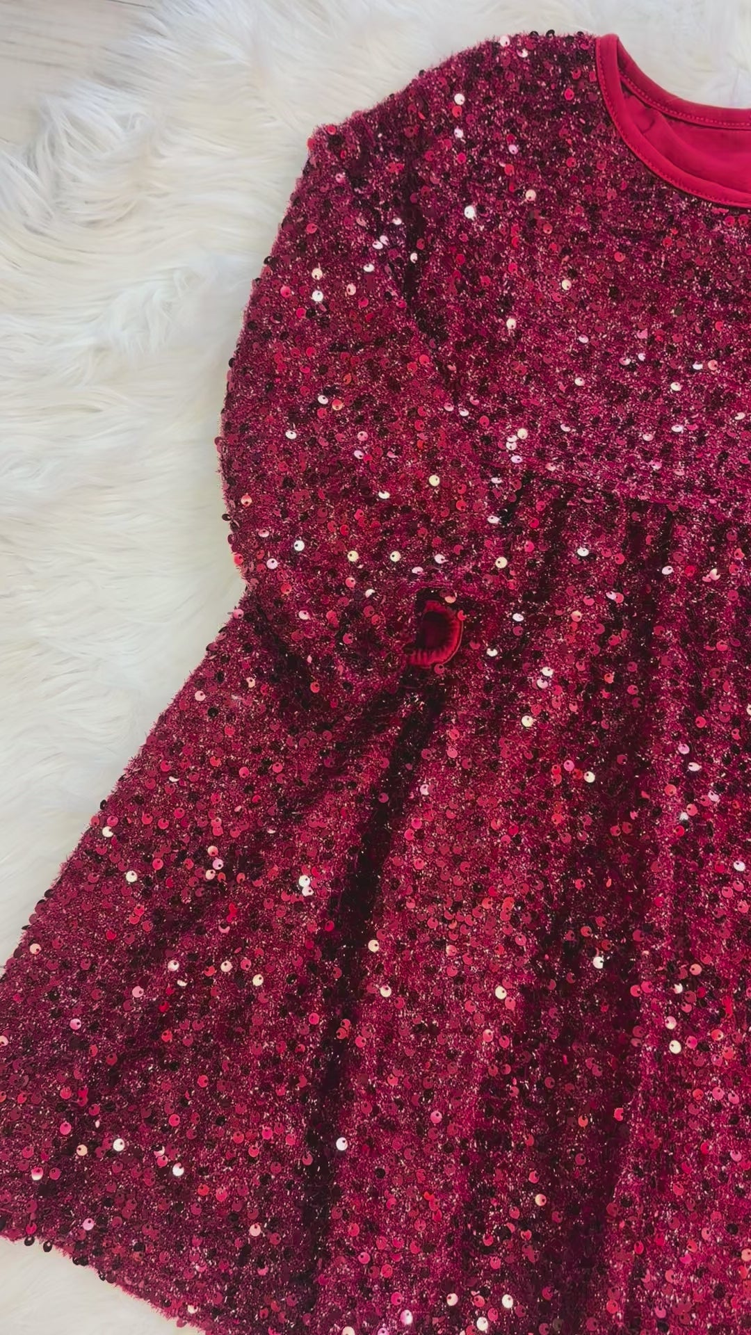 Girl’s Red Sequence Dress