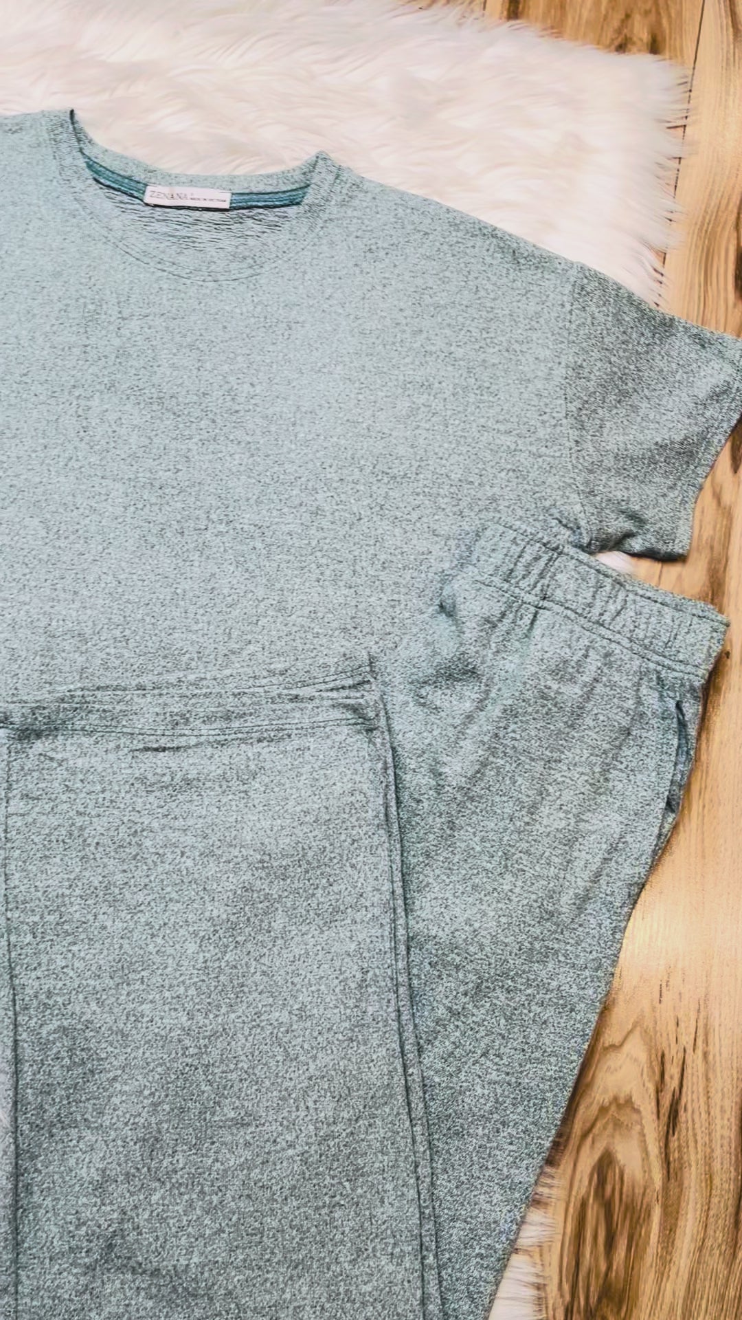 Women’s Zenana Ash Jade Melange Pant Set