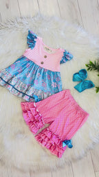 Girl’s Garden Blooms Ruffle Set