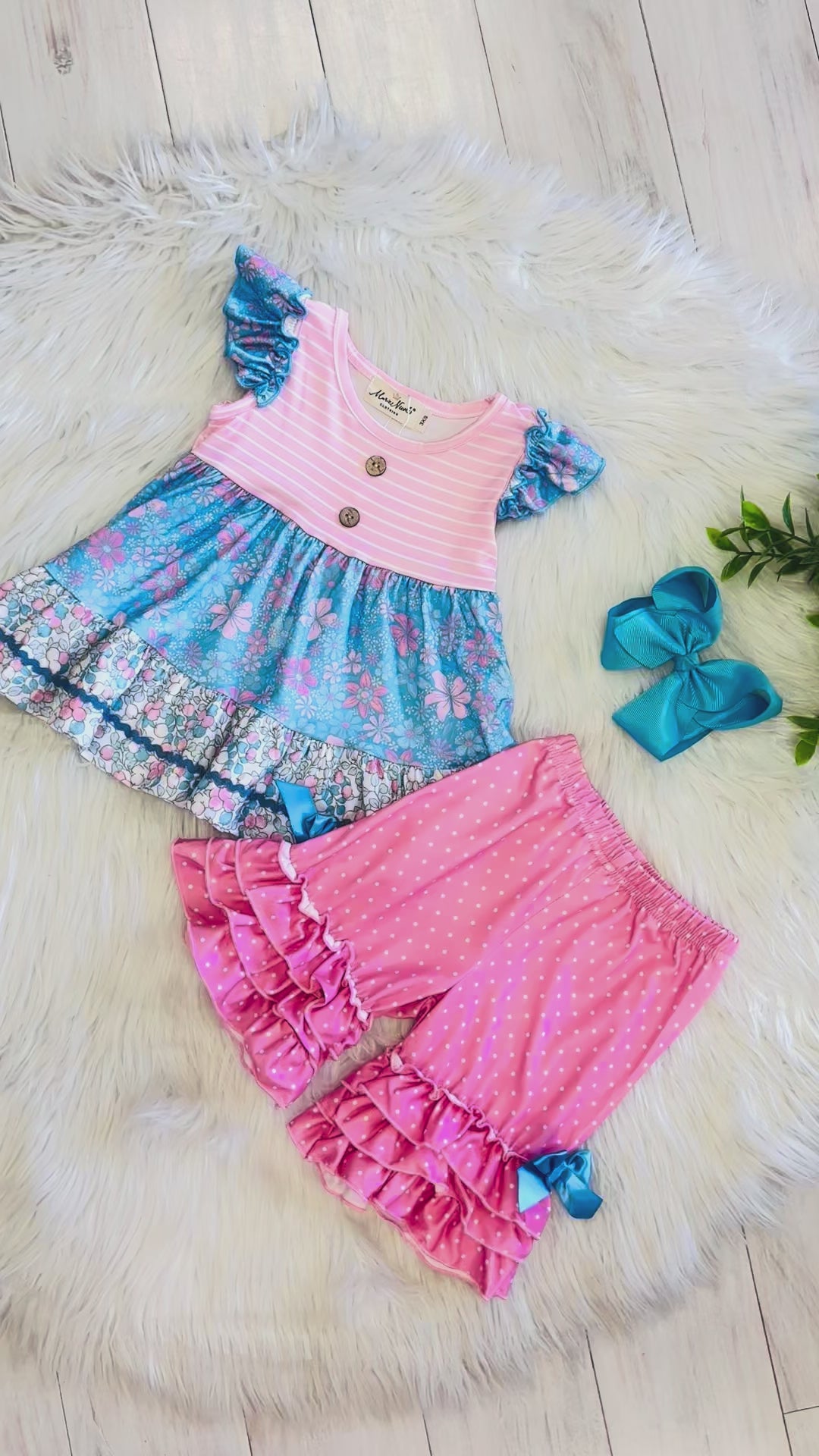 Girl’s Garden Blooms Ruffle Set