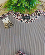 Women’s Cheetah Ribbed Short Set