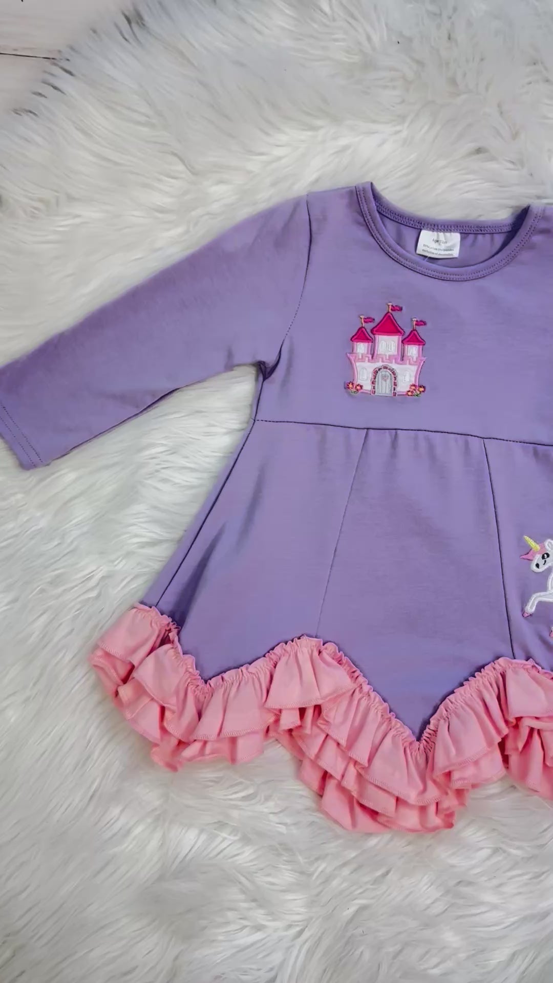 Girl’s Purple and Pink Unicorn Dress