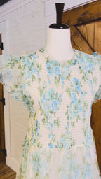 Women’s Perch Curvy Floral Tulle Pattern Dress