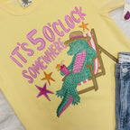Women’s Yellow “It’s 5 O’Clock Somewhere” Graphic Tee