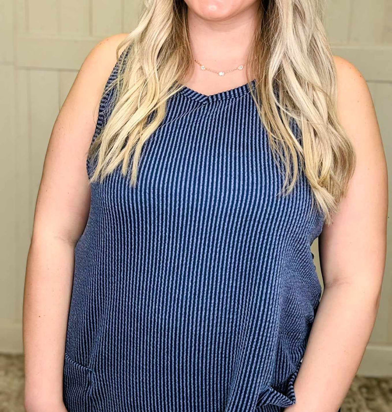 Deep Blue Simply Southern Romper - Mini Mee Boutique