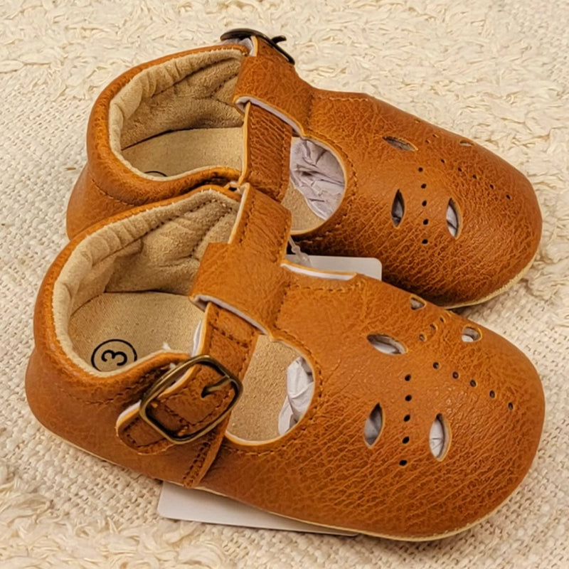 Baby Petal Shoes- Brown